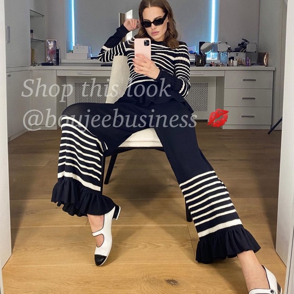 H&M Fine-Knit Top + Pants Co-ord Set - Picture 3 of 16